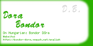 dora bondor business card
